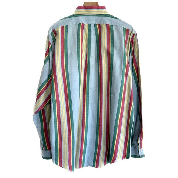 Vintage Polo Ralph Lauren Classic Oxford Striped Button Down Shirt Size XL - Picture 5 of 8